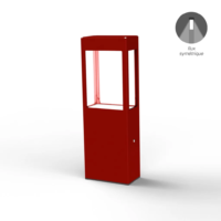 Roger Pradier Tétra N° 2 LED-Pollerleuchte Tomatenrot