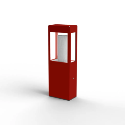 Roger Pradier Tétra N° 2 Außenwandleuchte Tomatenrot