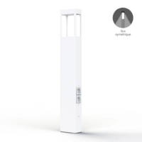 Roger Pradier Tétra N° 4 LED-Pollerleuchte mit Steckdosen Reinweiß