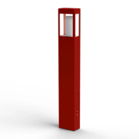 Roger Pradier Tétra N° 4 Pollerleuchte Tomatenrot