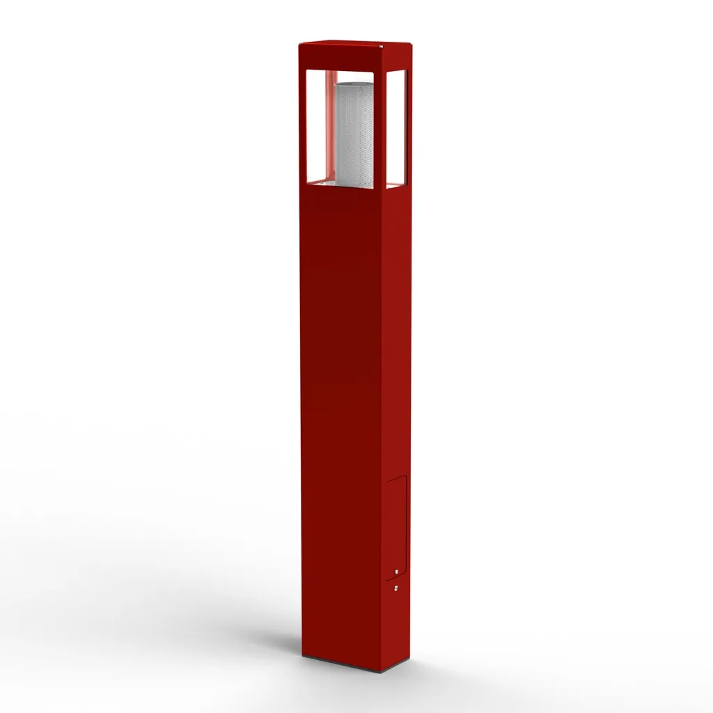 Roger Pradier Tétra N° 4 Pollerleuchte Tomatenrot