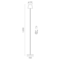 Sigor Nuindie Akku-Stehleuchte schneeweiß USB-C – Bild 9