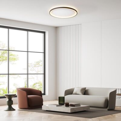 ESCALE Loud LED-Deckenleuchte Ø 65 cm Wohnzimmer Ambiente