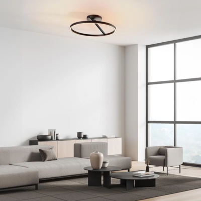 ESCALE Vision LED-Deckenleuchte im Wohmraumambiente