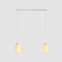 GRAU Sun Duo LED-Pendelleuchte Sand Weiß
