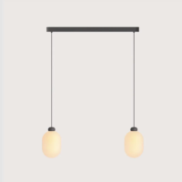 GRAU Sun Duo LED-Pendelleuchte Schwarz