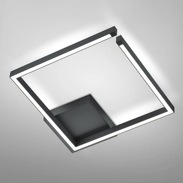 Knapstein Yoko-Q LED-Deckenleuchte Schwarz