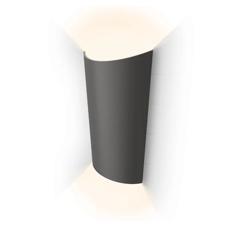 Vibia Break Plus 4118 LED-Außenwandleuchte Graphit Schwarz