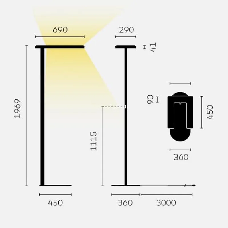 Belux kido 12 LED-Stehleuchte mit U-Fuß – Bild 7