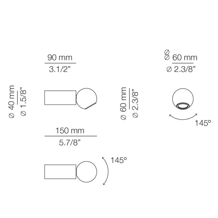 Estiluz COMPASS A-4070 LED-Wandleuchte – Bild 7