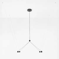 Estiluz COMPASS R21S.4 LED-Pendelleuchte Schwarz