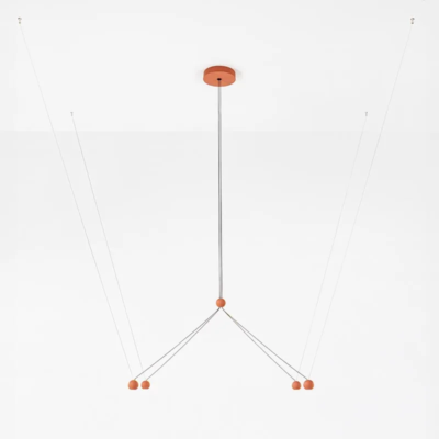 Estiluz COMPASS R21S.4 LED-Pendelleuchte Terracotta