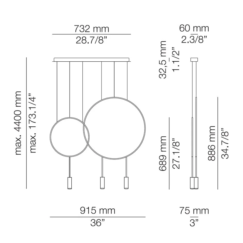 Estiluz Revolta L73S.1S1D LED-Pendelleuchte – Bild 2