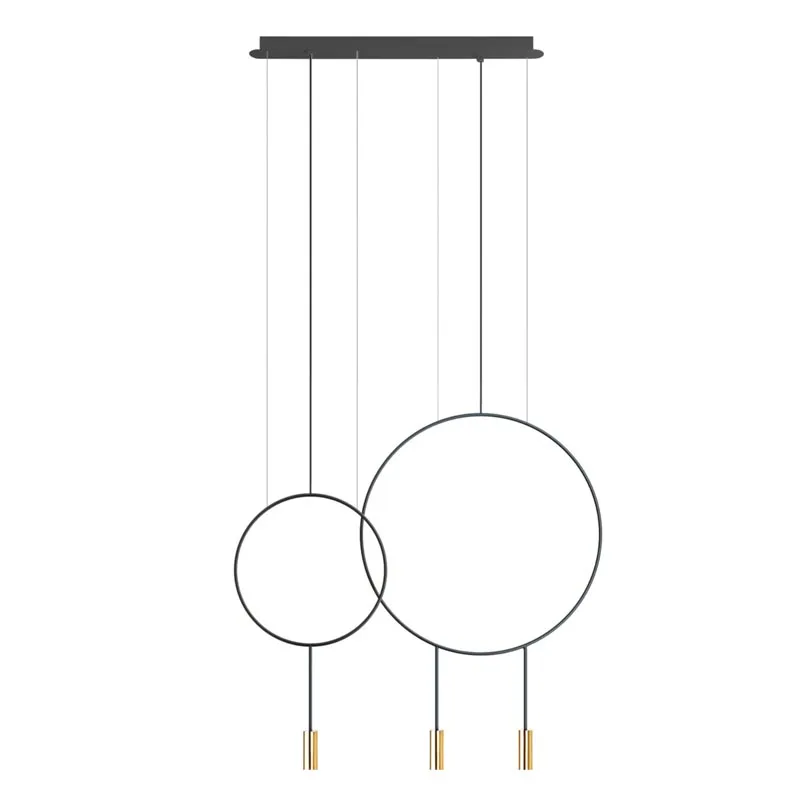 Estiluz Revolta L73S.1S1D LED-Pendelleuchte Schwarz Gold