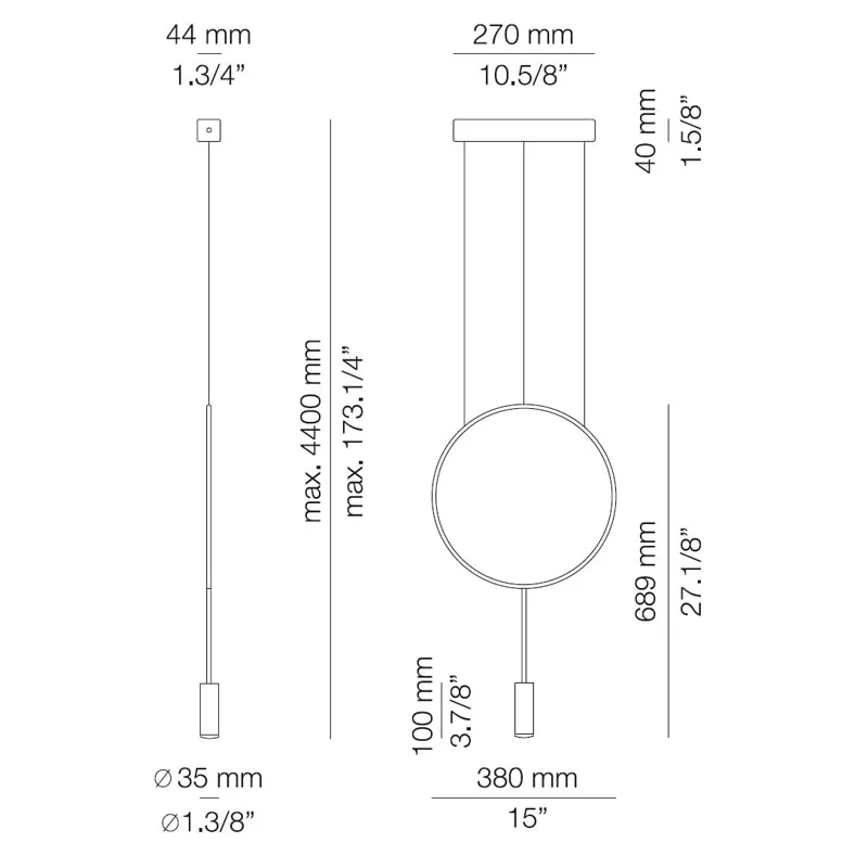 Estiluz Revolta T-3635S LED-Pendelleuchte – Bild 6