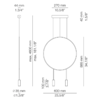 Estiluz Revolta T-3636S LED-Pendelleuchte – Bild 5