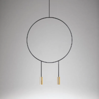Estiluz Revolta T-3636S LED-Pendelleuchte Schwarz Gold