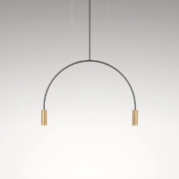 Estiluz Volta T-3535S LED-Pendelleuchte Schwarz Gold