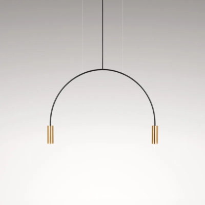 Estiluz Volta T-3535S LED-Pendelleuchte Schwarz Gold