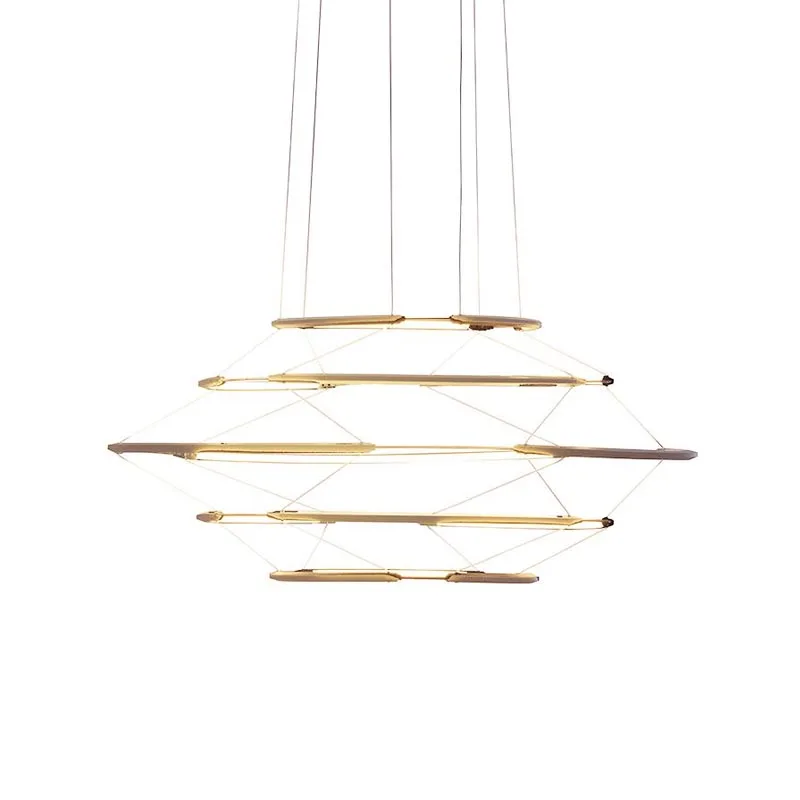 Nemo Drop 5 LED-Pendelleuchte Gold