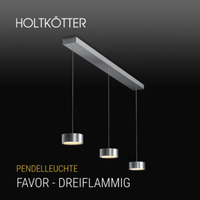 Holtkötter Favor LED-Pendelleuchte 3-flammig