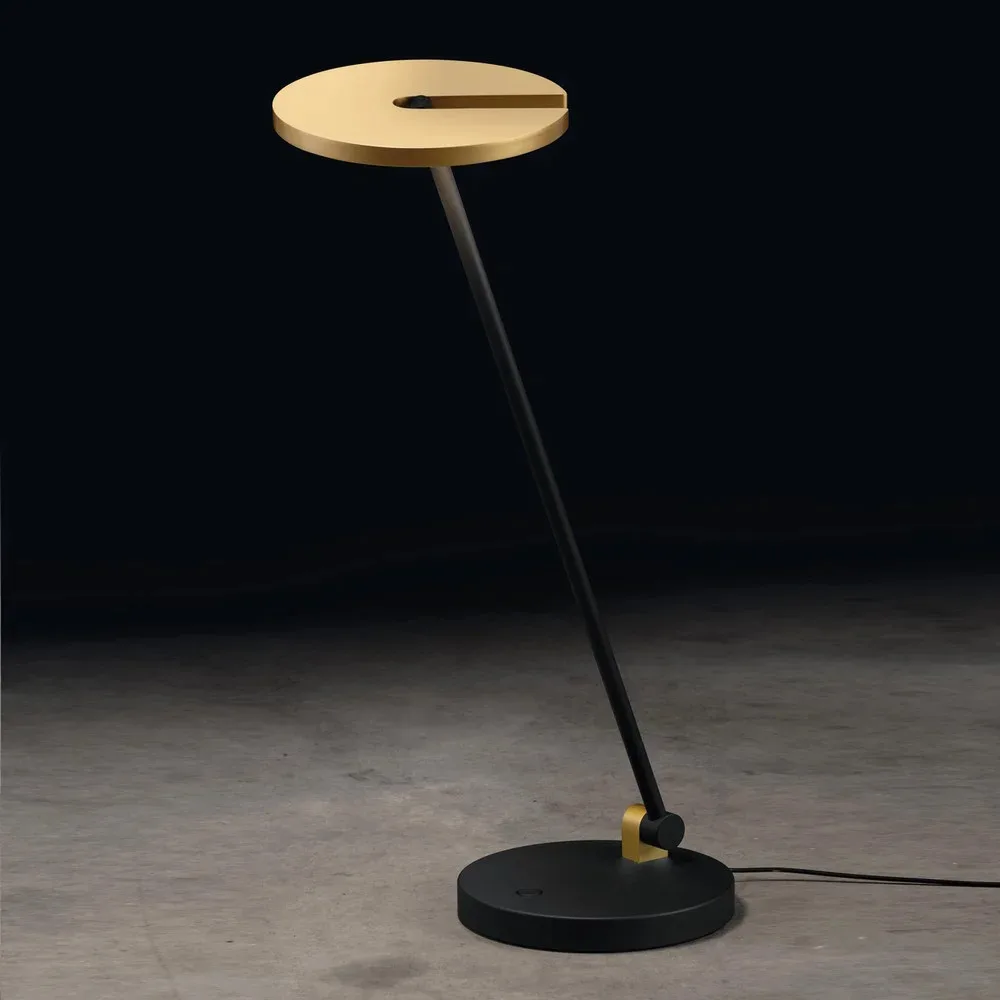 Holtkötter Supernova GT LED-Tischleuchte Schwarz - Messing