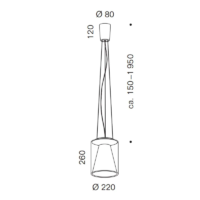 Serien Lighting Drum Rope M Long LED-Pendelleuchte – Bild 5