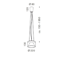 Serien Lighting Drum Rope M Short LED-Pendelleuchte – Bild 6