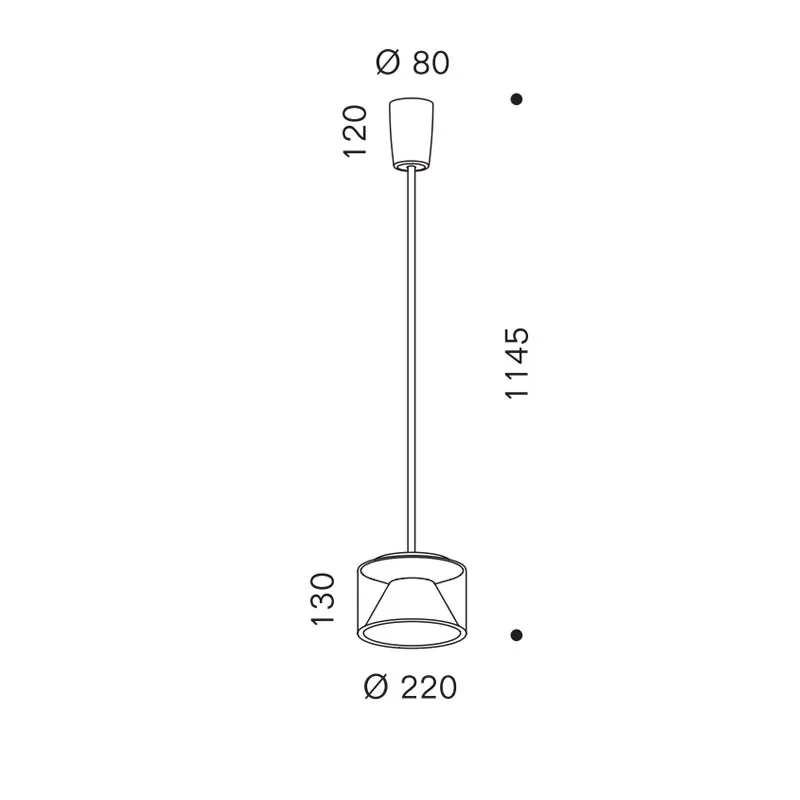 Serien Lighting Drum Tube M Short LED-Pendelleuchte – Bild 6