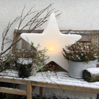 8 seasons design Shining Star Merry Christmas Bodenleuchte