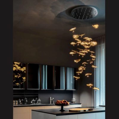 Catellani & Smith Gold Moon Chandelier LED Pendelleuchte