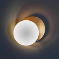Catellani & Smith Lederam W LED-Wandleuchte weiß gold