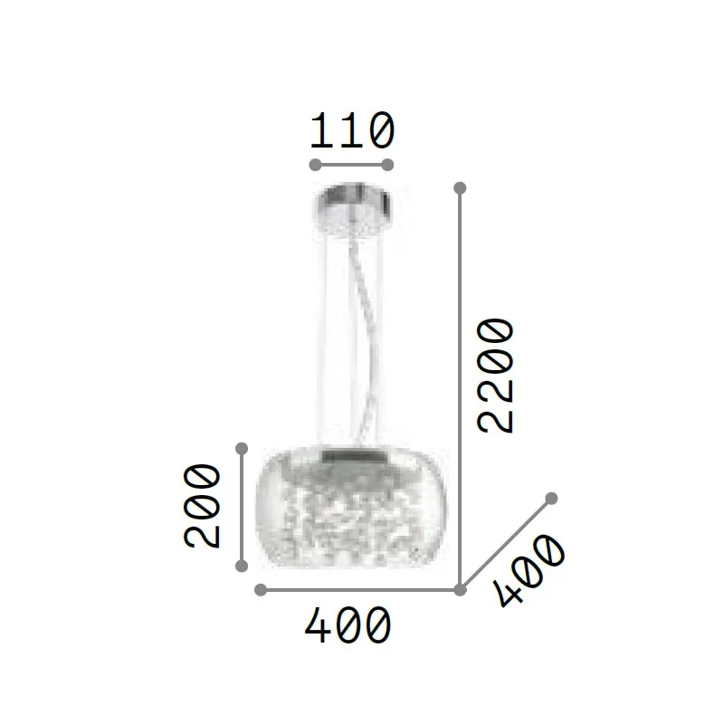 Ideal Lux Audi-80 SP5 Pendelleuchte Ø 40 cm – Bild 5