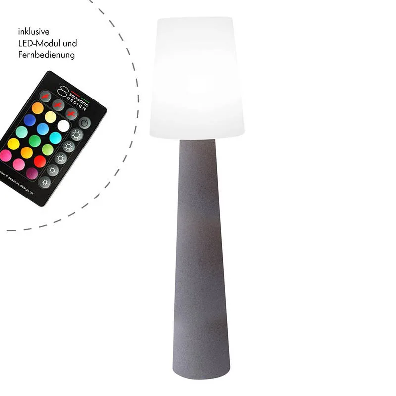 8 seasons design No.1 RGB Stehleuchte mit Fernbedienung stein