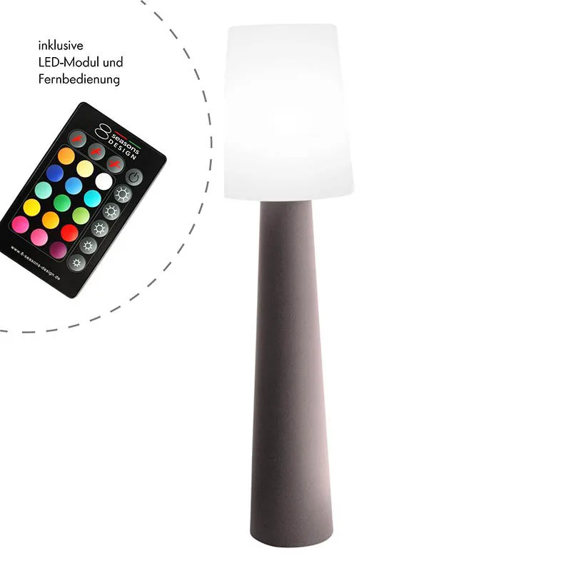 8 seasons design No.1 RGB Stehleuchte mit Fernbedienung taube