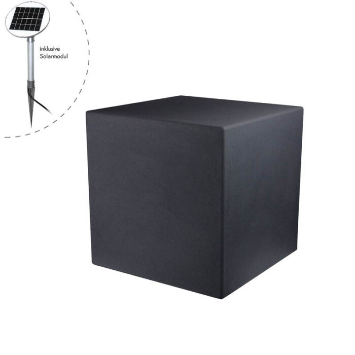 8 seasons design Shining Cube Solar Leuchtwürfel anthrazit