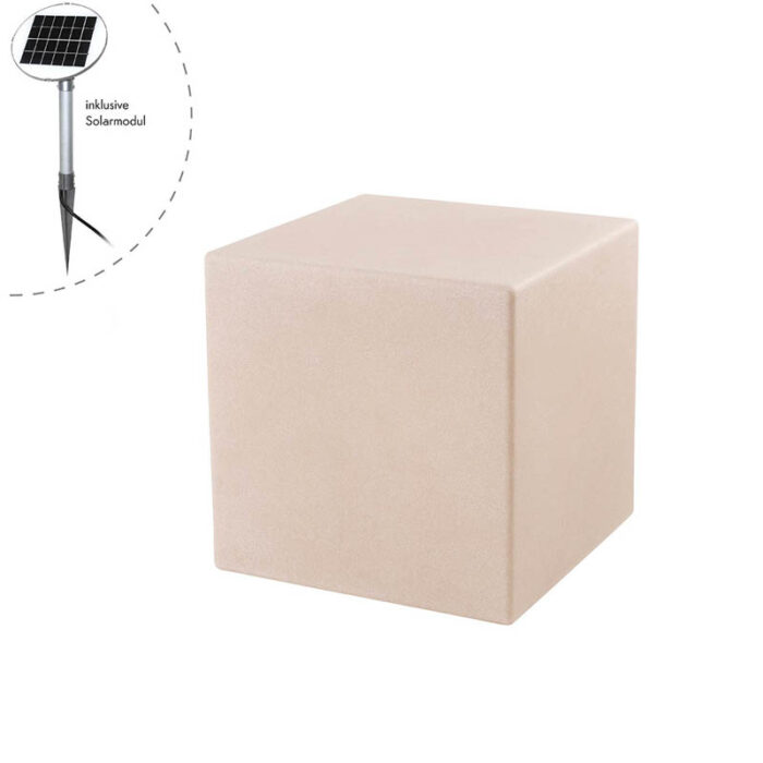 8 seasons design Shining Cube Solar Leuchtwürfel Sand