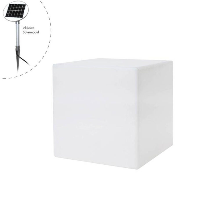 8 seasons design Shining Cube Solar Leuchtwürfel weiss