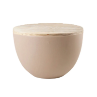8 seasons design Shining Curvy Pot XM LED-Blumentopf Sand mit Holzdeckel