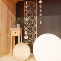 Solar LED-bollamp voor buiten LUMBE zwart