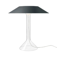 Foscarini Chapeaux M LED-Tischleuchte Metall grau