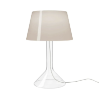 Foscarini Chapeaux V LED-Tischleuchte Glas grau