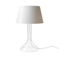 Foscarini Chapeaux V LED-Tischleuchte Glas weiss