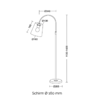 Holtkötter Boyleuchte Stehleuchte Ø 16 cm – Bild 9