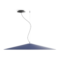 Luceplan Koinè Ø 110 cm LED-Pendelleuchte Blau matt
