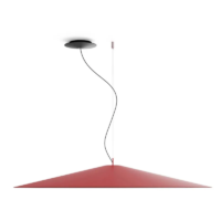 Luceplan Koinè Ø 110 cm LED-Pendelleuchte Rot matt