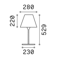Ideal Lux Arcadia TL1 Tischleuchte Außen – Bild 2