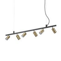 Ideal Lux Dynamite Deckenstrahler Pendelleuchte 6-flammig Messing