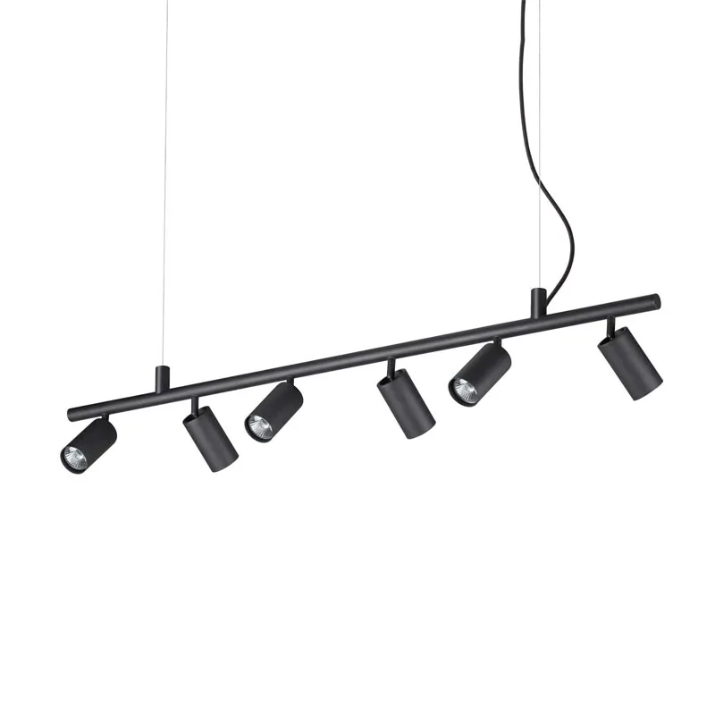 Ideal Lux Dynamite Deckenstrahler Pendelleuchte 6-flammig schwarz