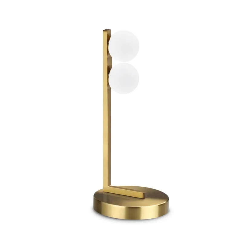 Ideal Lux Ping Pong TL2 LED-Tischleuchte messing